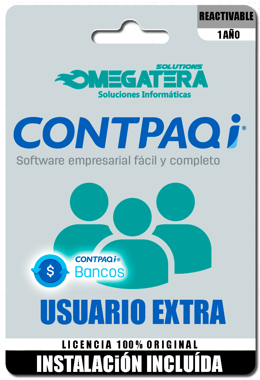 CONTPAQi MULTIEMPRESA - USUARIO EXTRA - REACTIVABLE CONTPAQi MULTIEMPRESA - USUARIO EXTRA - REACTIVABLE